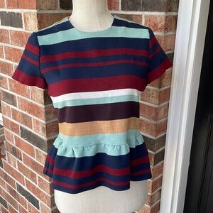 Zara‎ Short Sleeve Striped Top